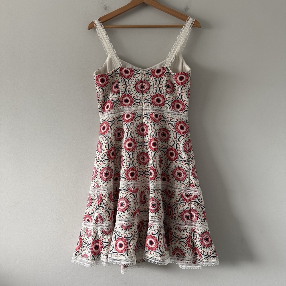 J Crew Crochet Lace A Line Dress Size 0 4th of July Boho Cottage 60s Festival - Picture 2 of 14